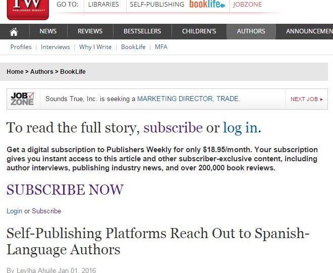 Self-Publishing Platforms Reach Out to Spanish-Language Authors